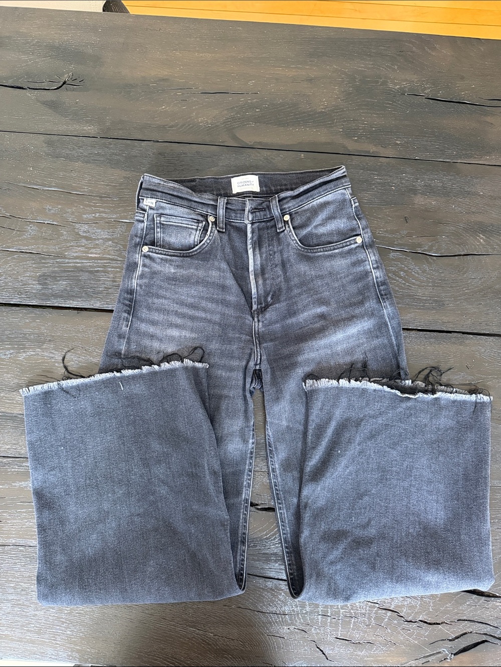 Citizens Of Humanity LYRA medallion Black High-Rise Wide Leg Jeans